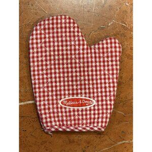 MELISSA & DOUG RED WHITE GINGHAM CHILD'S KITCHEN OVEN MITT LN
